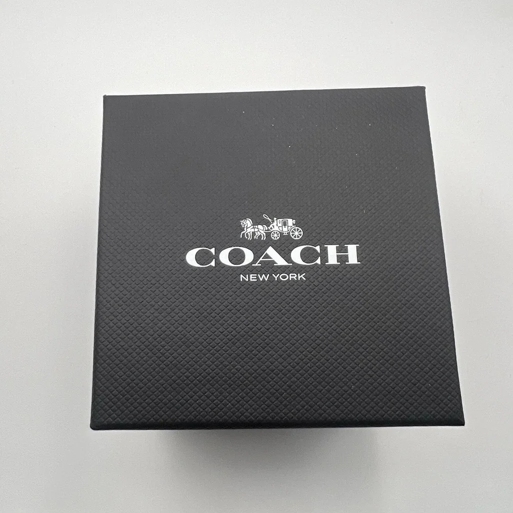 Coach New York Horse Carriage Stainless Steel Bracelet Watch Silver Dial Women